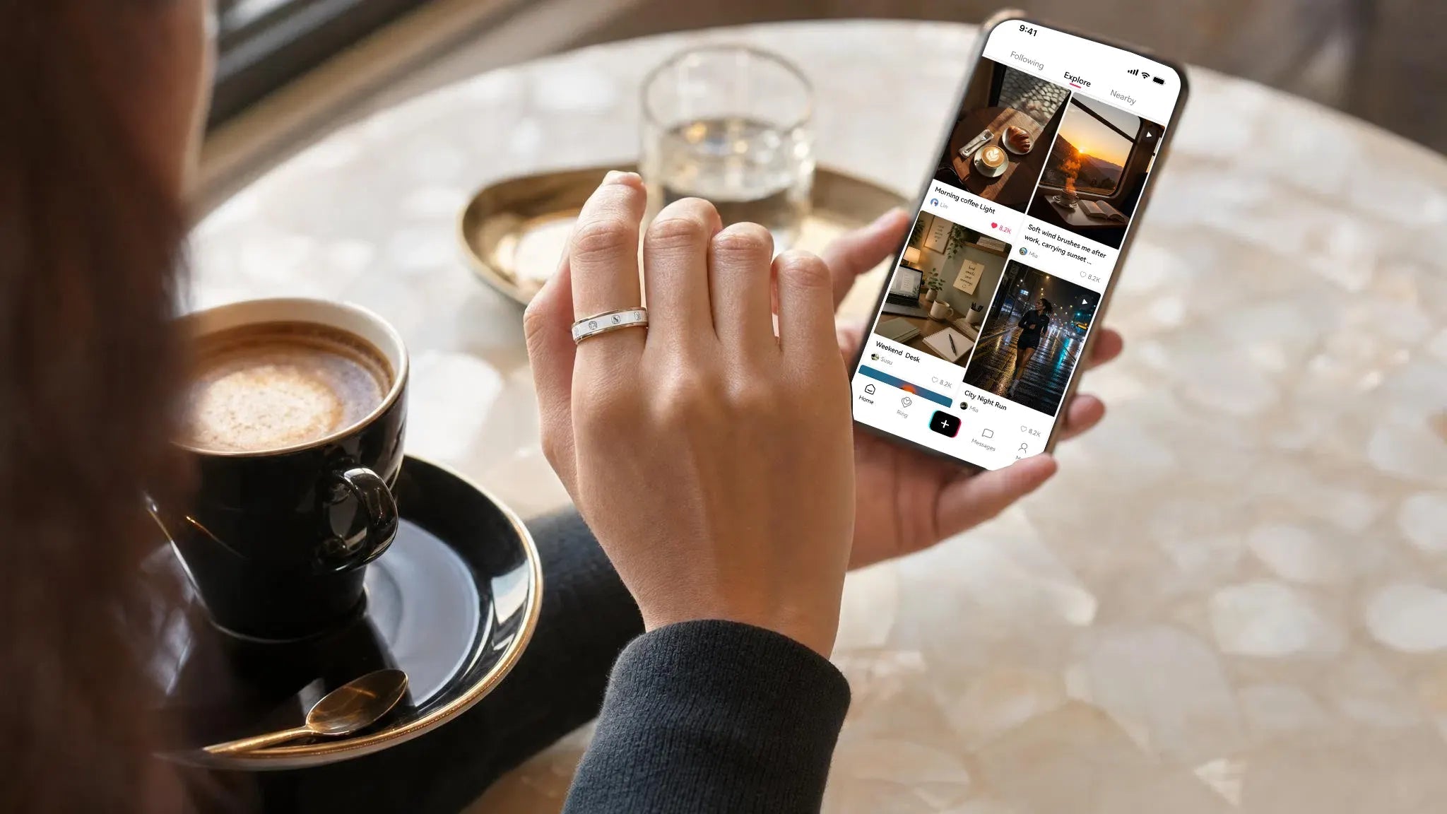 A Nodia community app user discovering people with shared interests