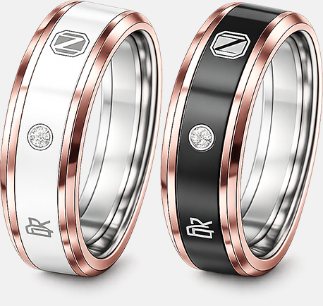Nodia smart rings in white and black
